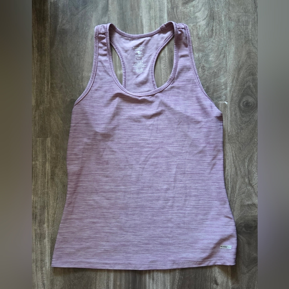 Athletic Works Purple Fitted Sleeveless Tank Top